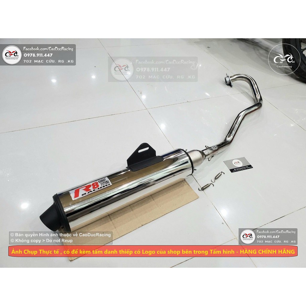 Combo pô R8 CBR cho EX150 full cổ inox 304