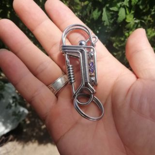 Móc khóa inox lục bình