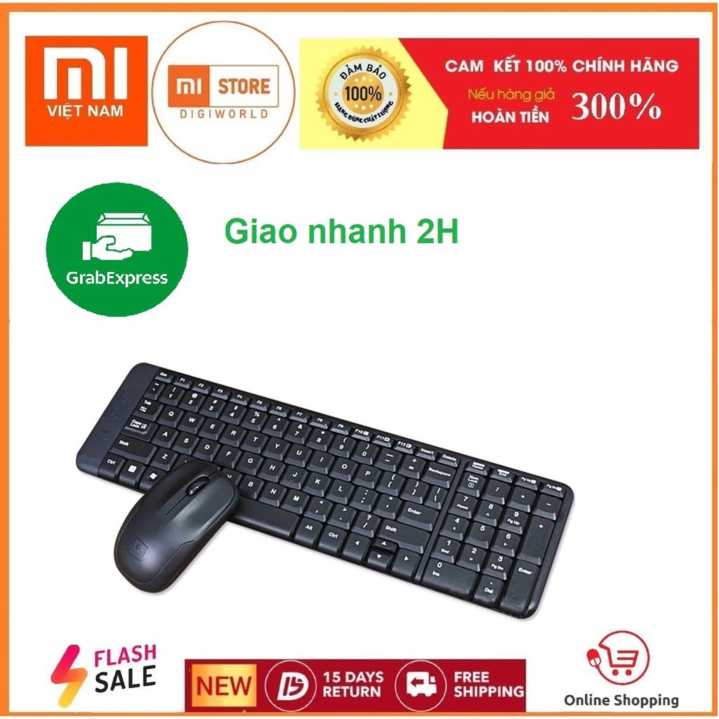 Bộ Bàn Phím Và Chuột Không Dây Logitech MK220 - Hàng Chính Hãng