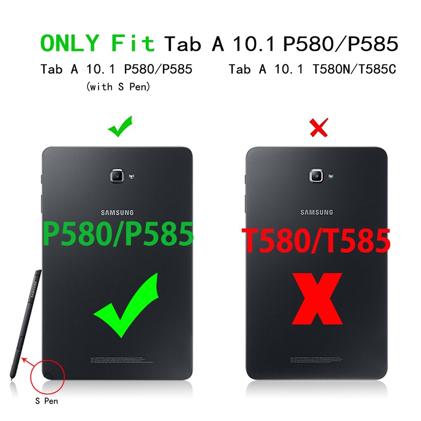 Bao Da Máy Tính Bảng Nắp Lật Họa Tiết Trái Vải sm-p585y Cho samsung galaxy tab a a6 10.1 '' with s pen  sm-p580 p580 p585 Ốp