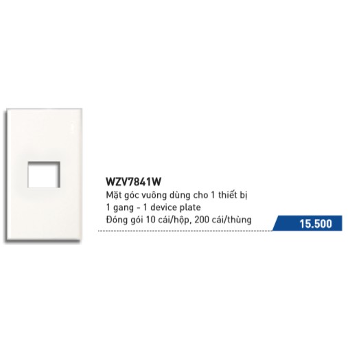 Combo 10 cái - Mặt góc vuông dòng Full Color Panasonic - WZV7841W, WZV7842W, WZV7843W, WZV7061W