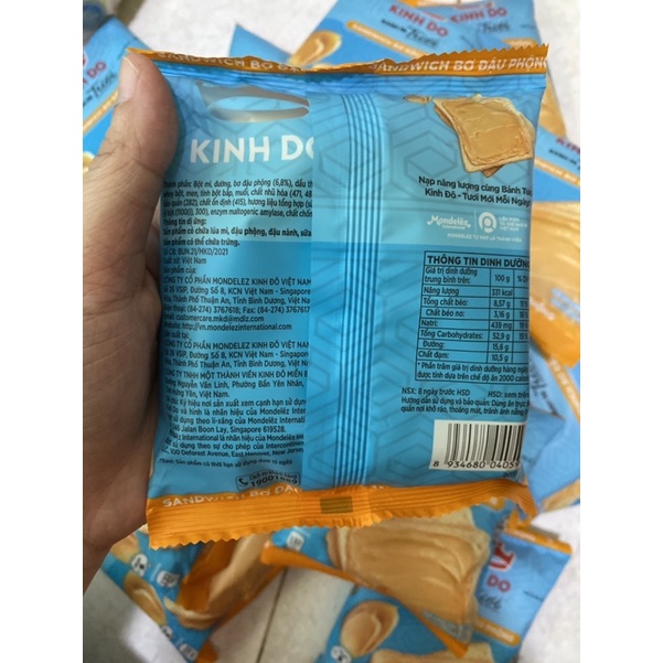 COMBO 10 CÁI BÁNH MÌ TƯƠI SANDWICH BƠ ĐẬU PHỘNG KINH ĐÔ HSD:7-9 NGÀY