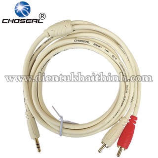 Dây Jack 3.5mm ra 2 AV/RCA (hoa sen) Choseal