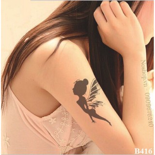 Xăm dán Tattoo thiên thần B416