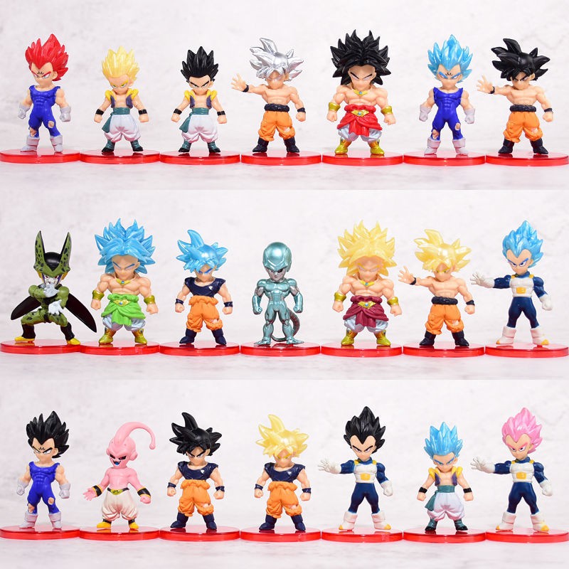 Bộ sưu tập 21 nhân vật Dragon Ball 7 viên ngọc rồng cao 5cm, chất liệu nhựa PVC không mùi, tặng kèm chân đế