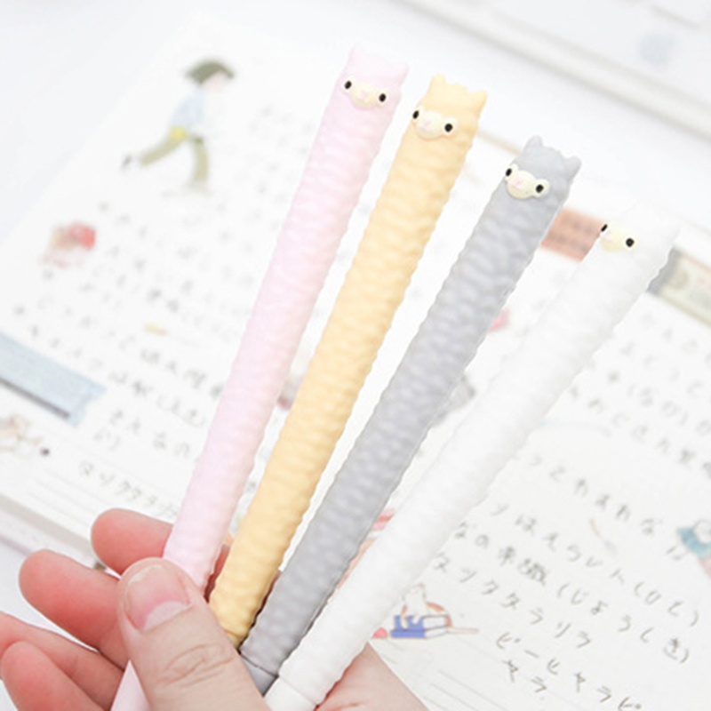 Bút Mực Gel Ngòi 0 5mm Mực Xanh Dương / Đen Hình Lạc Đà Dễ Thương Cho Bé