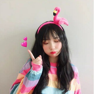 Cài tóc, trang điểm hồng hạc siêu cute