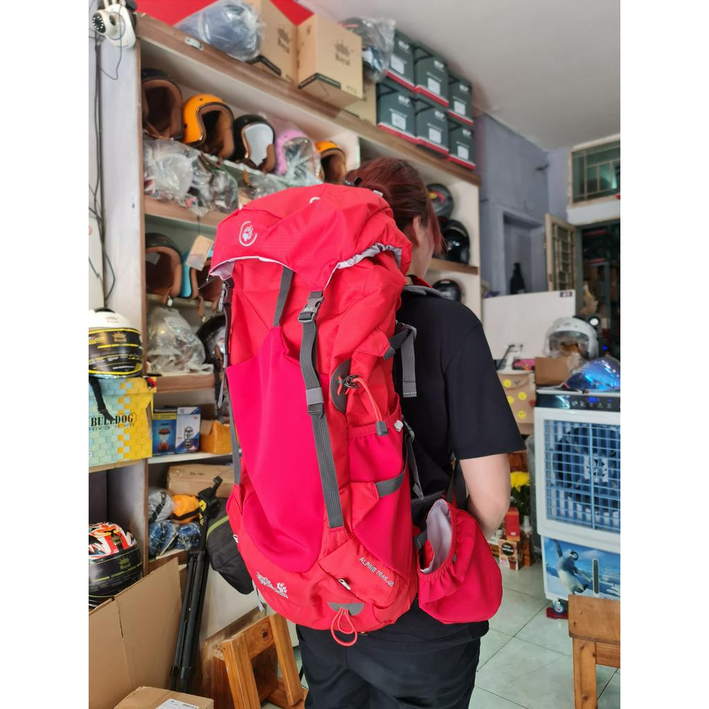 Balo chính hãng Jack Wolfskin 40 lít màu đỏ - Balo trekking,du lịch,dã ngoại