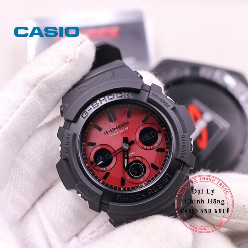 Đồng hồ Nam Casio G-Shock Nam AWR-M100SAR-1ADR mặt đỏ cỡ nhỏ
