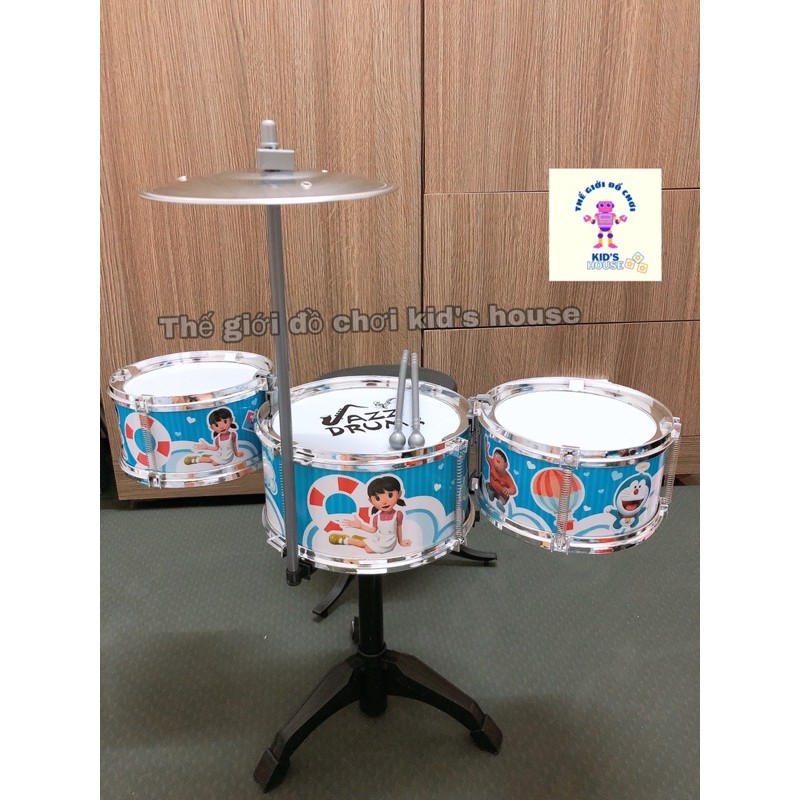 Bộ trống Jazz Drum Doraemon cho bé có ghế ngồi TPHCM