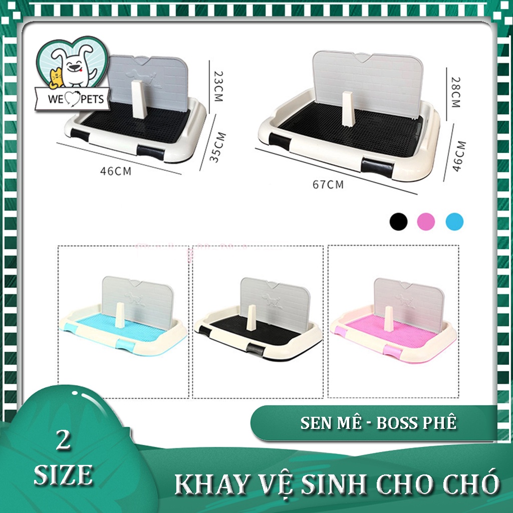 Khay vệ sinh cho chó có tường và cọc cao cấp - Lida Pet Shop