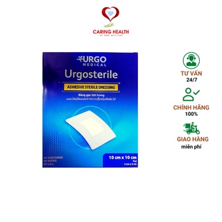 Băng keo có gạc vô trùng, băng cá nhân bảng lớn Urgo Sterile/Urgosterile 100 x 100mm