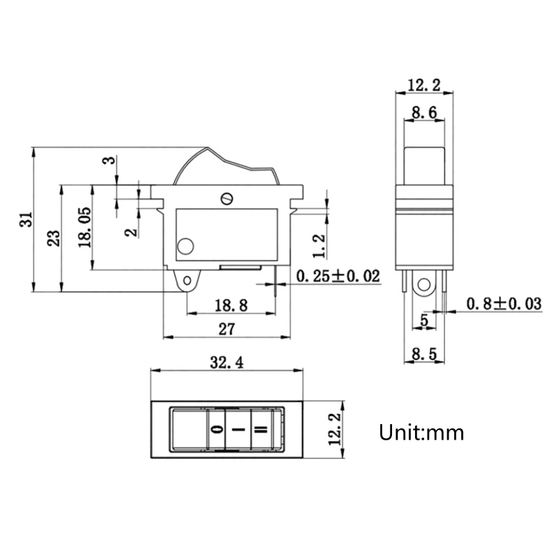 Công Tắc Máy Sấy Tóc 3 Chế Độ Màu Đỏ / Đen Tốc Độ Cao