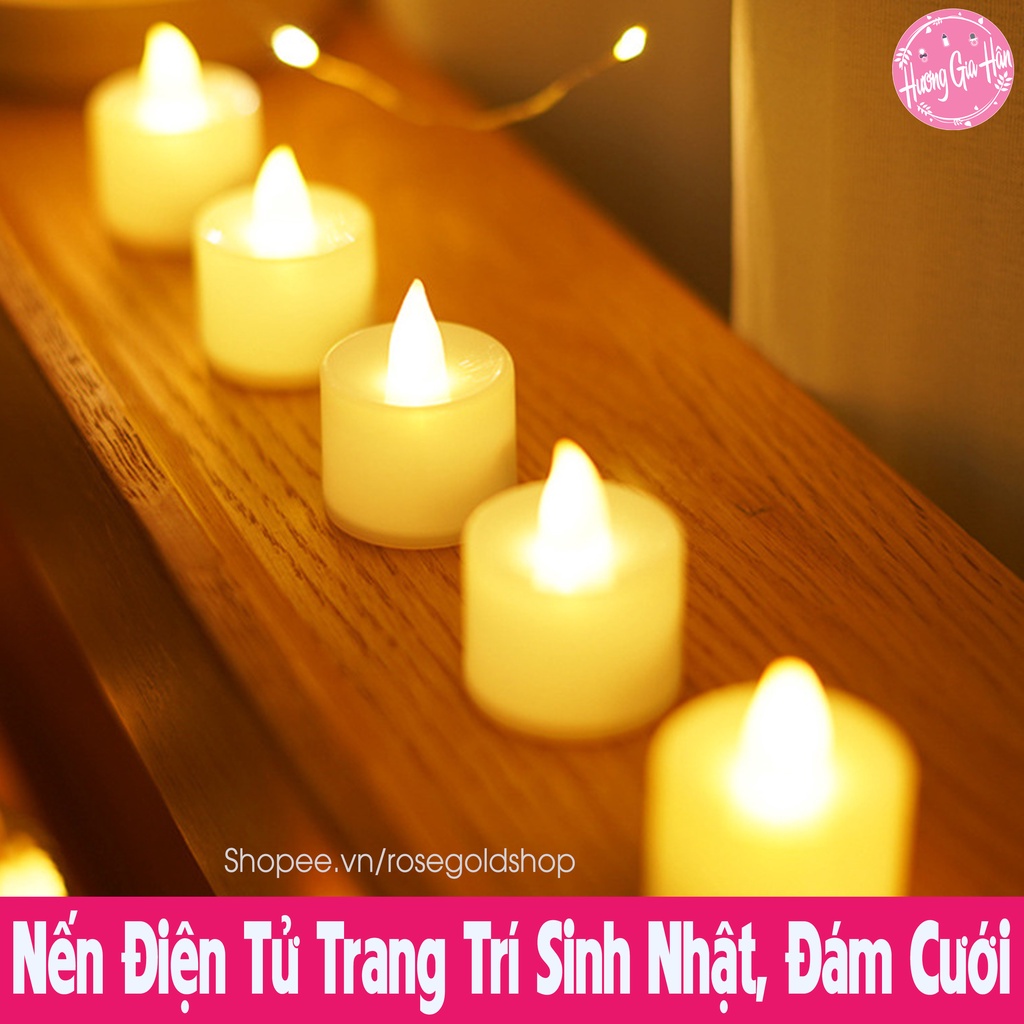 Nến Điện Tử Trang Trí Sinh Nhật, Đám Cưới, Decor, Làm Quà Tặng Sinh Nhật, Tỏ Tình Lãng Mạn