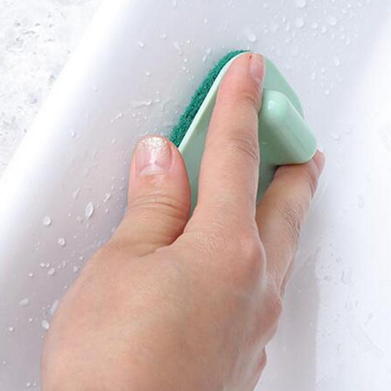 Bathroom Double Drain Soap Box with Scouring Pad Cleaning Brush Multi-purpose Soap Box