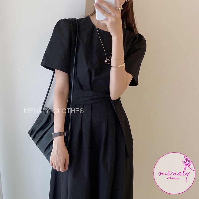 Váy dáng dài hàn quốc tay ngắn VH024