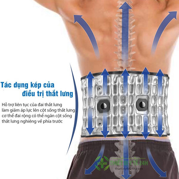 Đai Hơi Kéo Giãn Cột Sống, Đai Lưng Cột Sống, Hỗ Trợ Thoát Vị Đĩa Đệm Thoái Hóa Cột Sống Thắt Lưng
