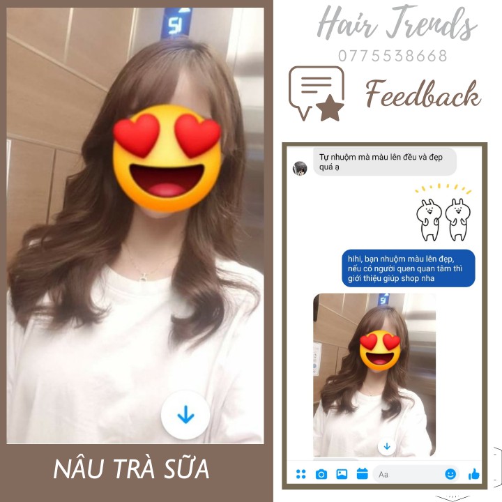 (KHÔNG CẦN TẨY)Thuốc nhuộm tóc NÂU TRÀ SỮA tặng kèm TRỢ DƯỠNG+HUYẾT THANH PROTEIN | BigBuy360 - bigbuy360.vn