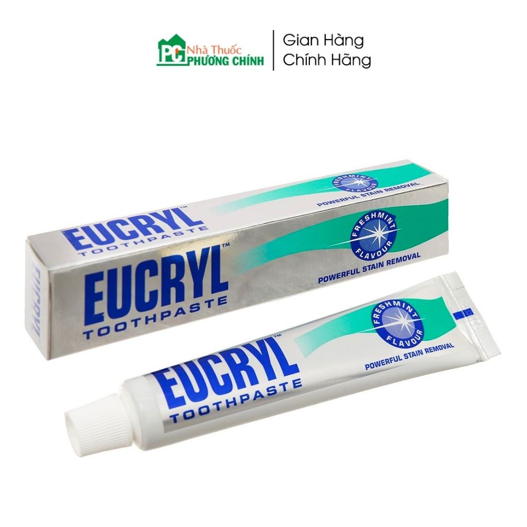 Kem Đánh Răng Bạc Hà Eucryl Toothpaste Giúp Tẩy Trắng, An Toàn Tuyệt Đối Cho Răng 62g