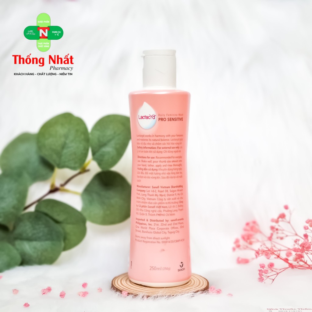 [CHÍNH HÃNG] - Dung Dịch Vệ Sinh Phụ Nữ Lactacyd Pro Sensitive (250Ml)