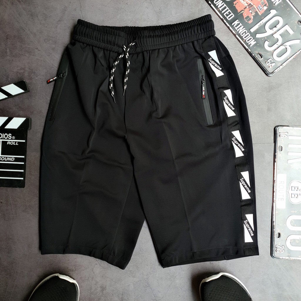 Quần đùi nam-Quần short thể thao nam viền sọc chất thun mềm mại dày dặn không bai nhão màu trẻ trung KENADO