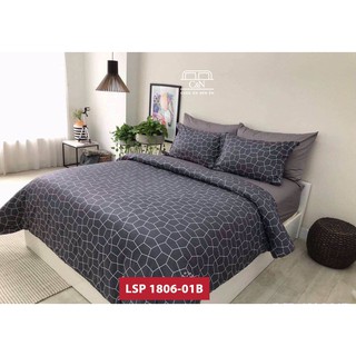 Bộ Chăn có vỏ mền vải Lụa cotton satin