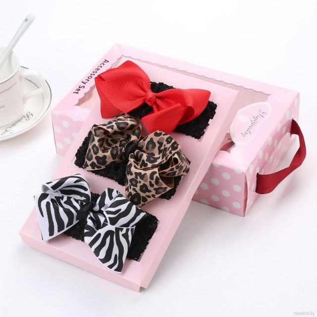Set băng đô/tuban cho bé xinh xắn nhiều mẫu (có hộp)