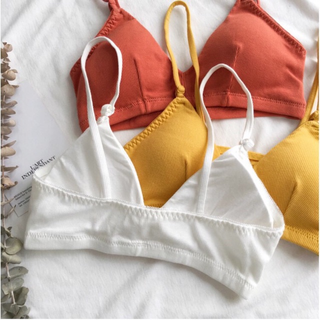 Áo lót Bra bralette cotton gân 901💎mẫu mới nhất 2019💎 | BigBuy360 - bigbuy360.vn