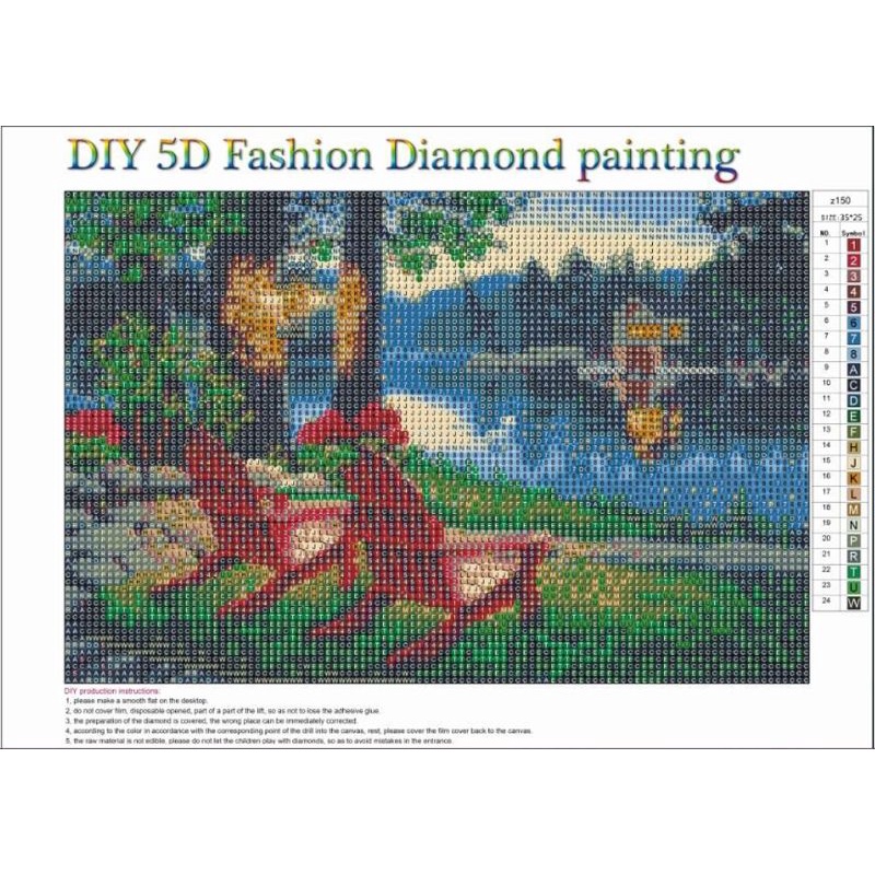 Bộ Tranh Đính Đá 5D Tự Làm Hình Phong Cảnh Ghế Blala Độc Đáo