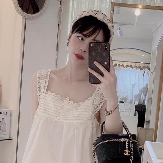 Set đồ cho nữ bộ thô phối ren quần sooc tacta xinh xắn Mẫu mới 2023