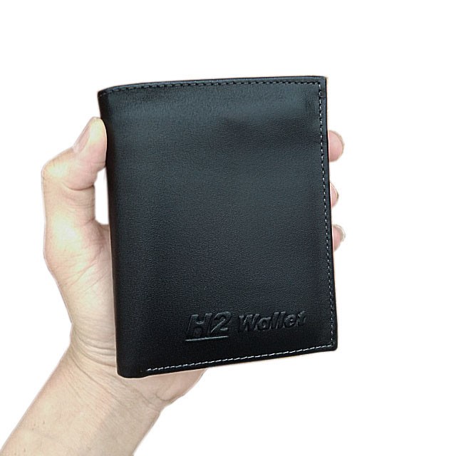 Ví nam H2 Wallet da bò Nappa 100% - bóp đứng nam Sang Trọng - Đẳng Cấp.