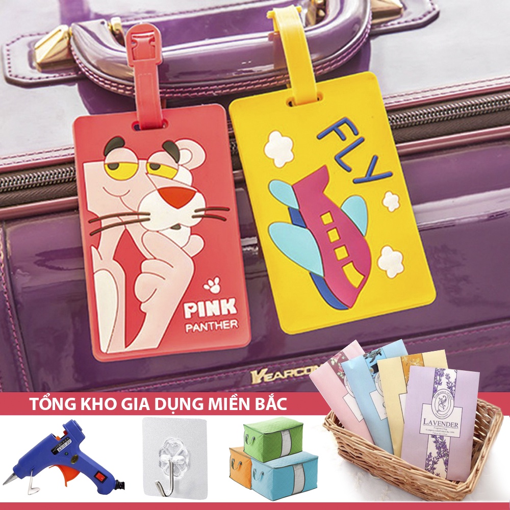 Thẻ Tag Gắn Đeo Hành Lý Vali HOẠT HÌNH H4 - Bao Thẻ Name Tên Treo Vali Tiện Ích 11