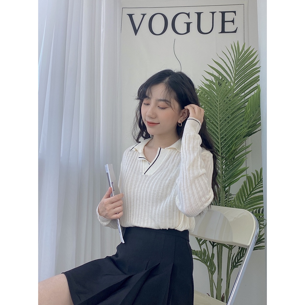 ÁO LEN MỎNG GÂN VIỀN