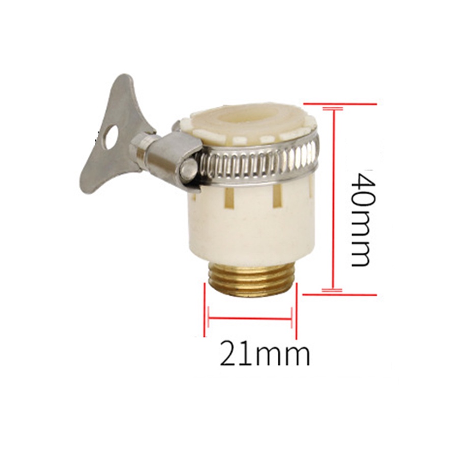 Đầu nối đa năng dùng cho vòi trơn không ren chất liệu silicone, đồng thau dễ sử dụng KC118A