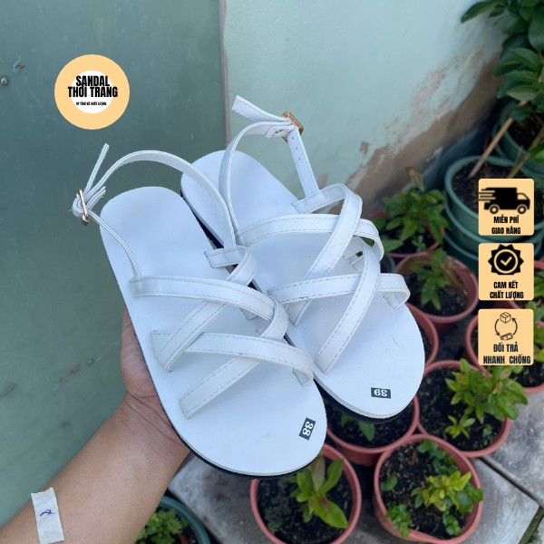 Giày sandal đi học nữ nam quai chéo 4 dây xăng đan học sinh sandal đồng nai giá rẻ