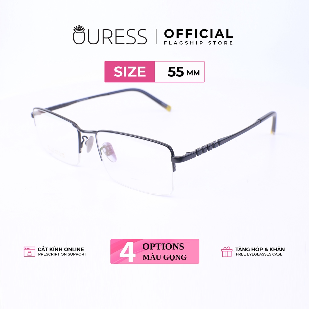 Gọng kính titanium sw10002 thời trang nam cao cấp siêu nhẹ siêu bền OURESS