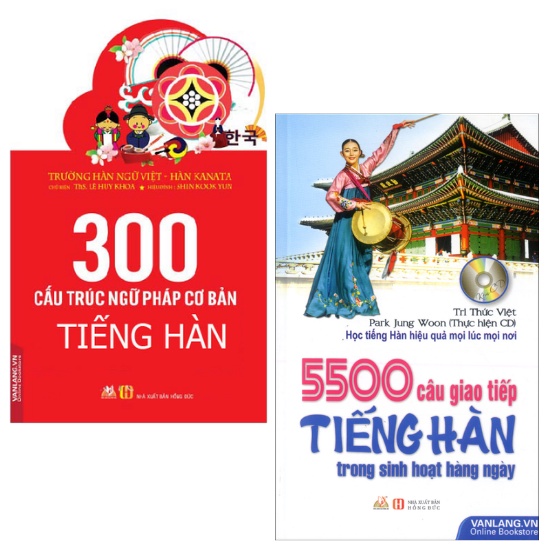 Sách - Combo 300 Cấu Trúc Ngữ Pháp Cơ Bản Tiếng Hàn + 5500 Câu Giao Tiếp Tiếng Hàn Trong Sinh Hoạt Hằng Ngày