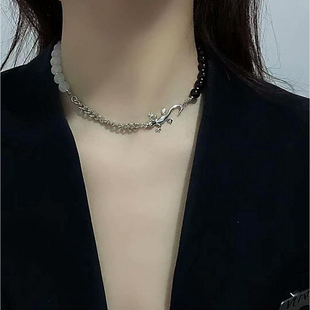 Dây chuyền mặt hình tắc kè phong cách hip hop thời trang harajuku hàn quốc