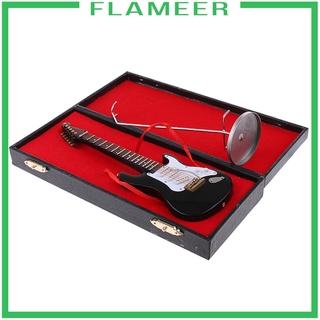 Đàn Guitar Điện Bằng Gỗ Tỉ Lệ 1 / 6 Kích Thước 12 inch Trang Trí Nhà Búp Bê