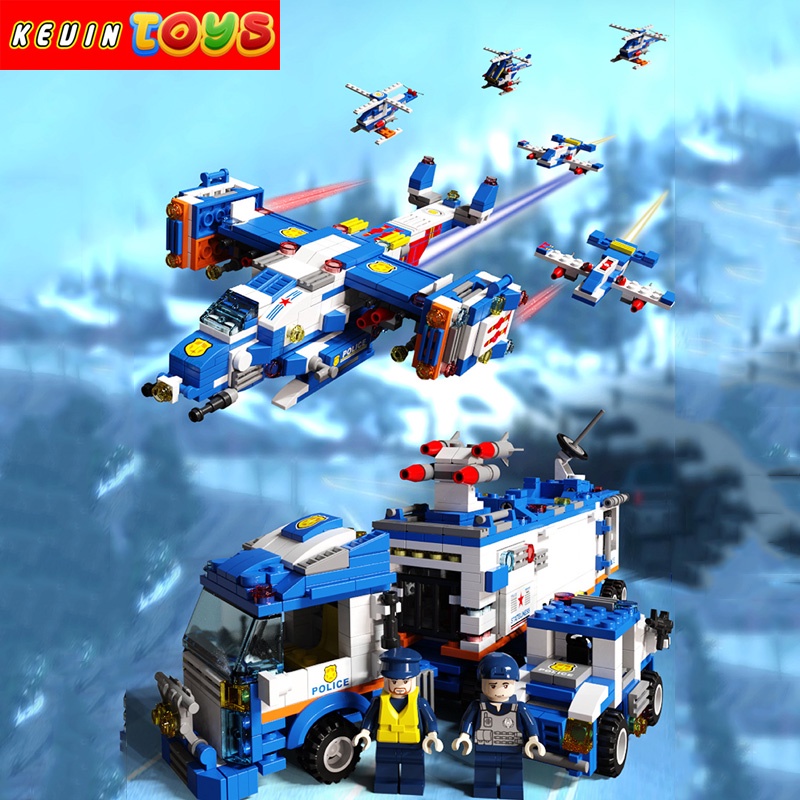 Đồ Chơi Lắp Ráp Kiểu Lego Mô Hình Đội Xe Tuần Tra Cảnh Sát Chống Tội Phạm Super City RoboCop PX.401 Với 800+ Mảnh Ghép