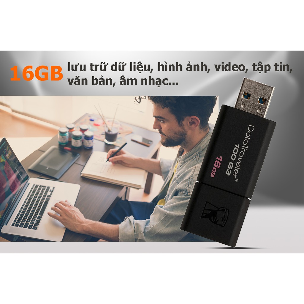 USB Kingston 16Gb USB 3.0 DT100G3 | BigBuy360 - bigbuy360.vn