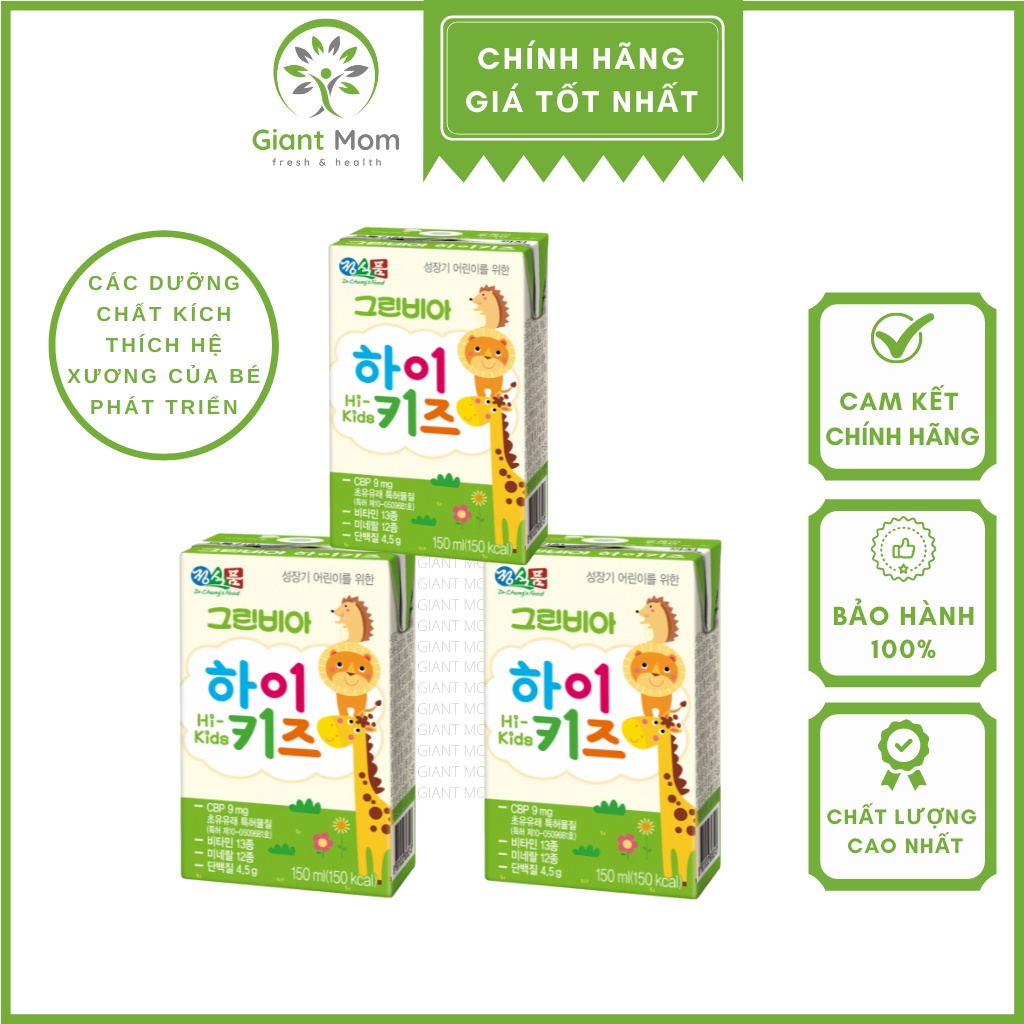 Sữa Greenbia Kids More Hàn Quốc Giant Mom - Sữa Nước Hikid Greebia 150ml Thơm Ngon - Date Mới Nhất