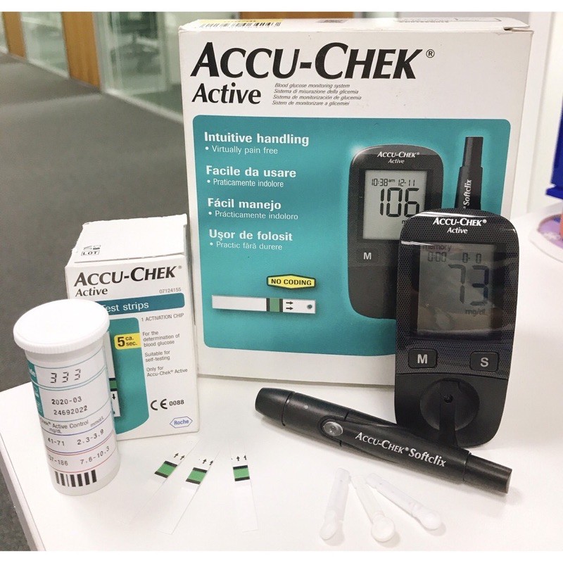Máy đo đường huyết Accu-Chek Active + 10 que thử