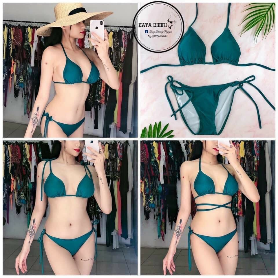 Bikini bộ bơi đi biển hai mảnh tam giác sexy (8 màu) EVA TGQDR