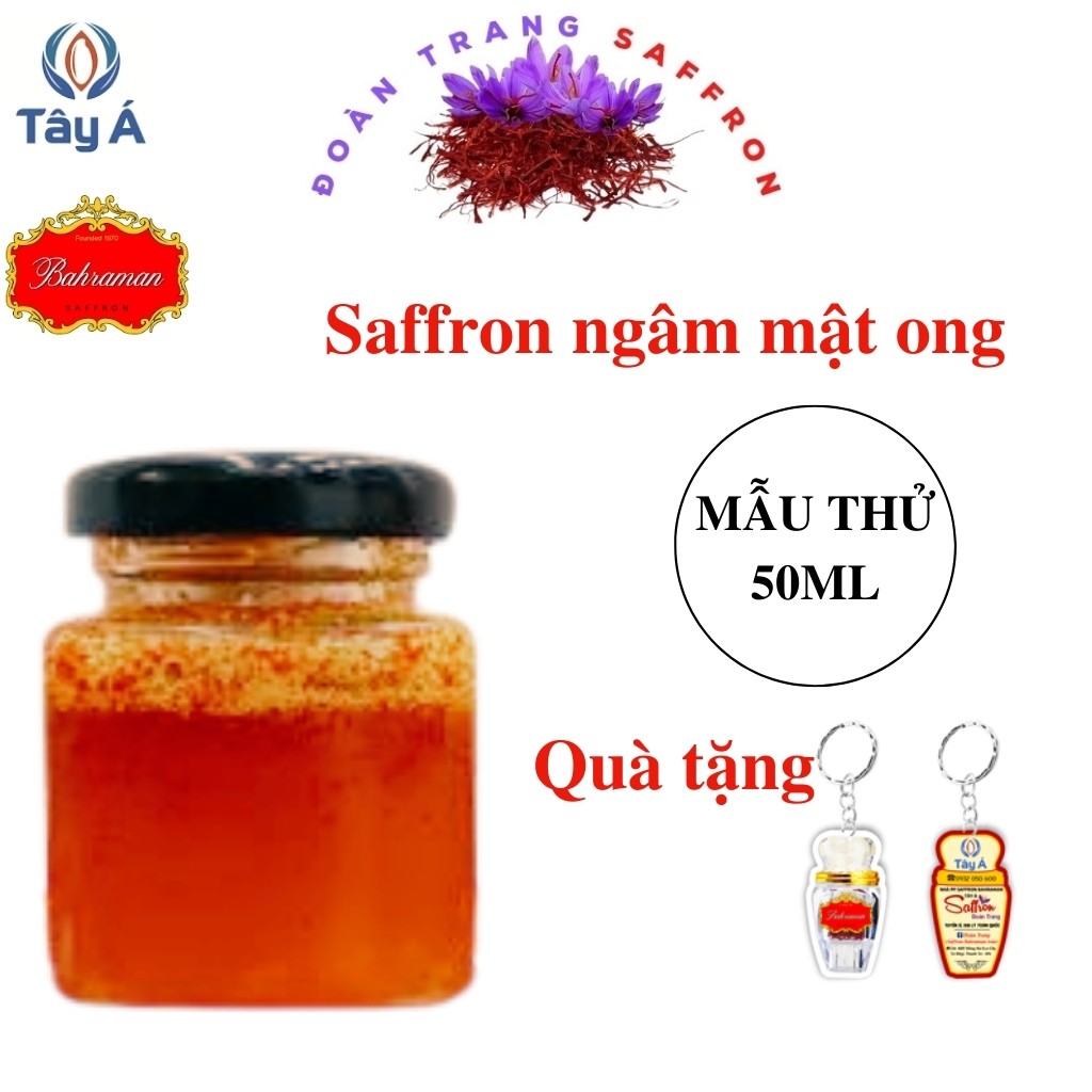 Mẫu thử Saffron Ngâm mật ong, hũ 50ml, nhụy hoa nghệ tây, tây á