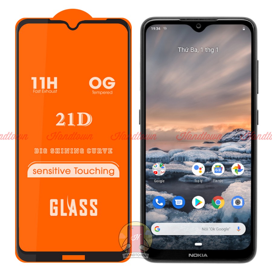 Kính cường lực Nokia 7.2 Full màn hình 21D Handtown SIÊU BỀN