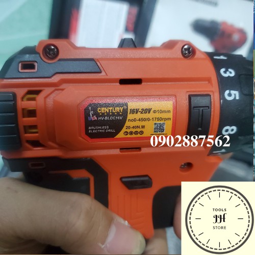 máy khoan sạc pin 16V CENTURY không chổi than máy cực mạnh