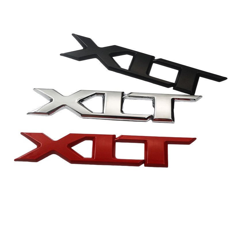 1 ❤ Logo Chữ XLT Bằng Kim Loại Mạ Chrome Trang Trí Cốp Sau Xe Hơi FORD