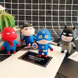 Móc khóa siêu anh hùng chibi ngố tàu giá rẻ chất liệu xịn sò