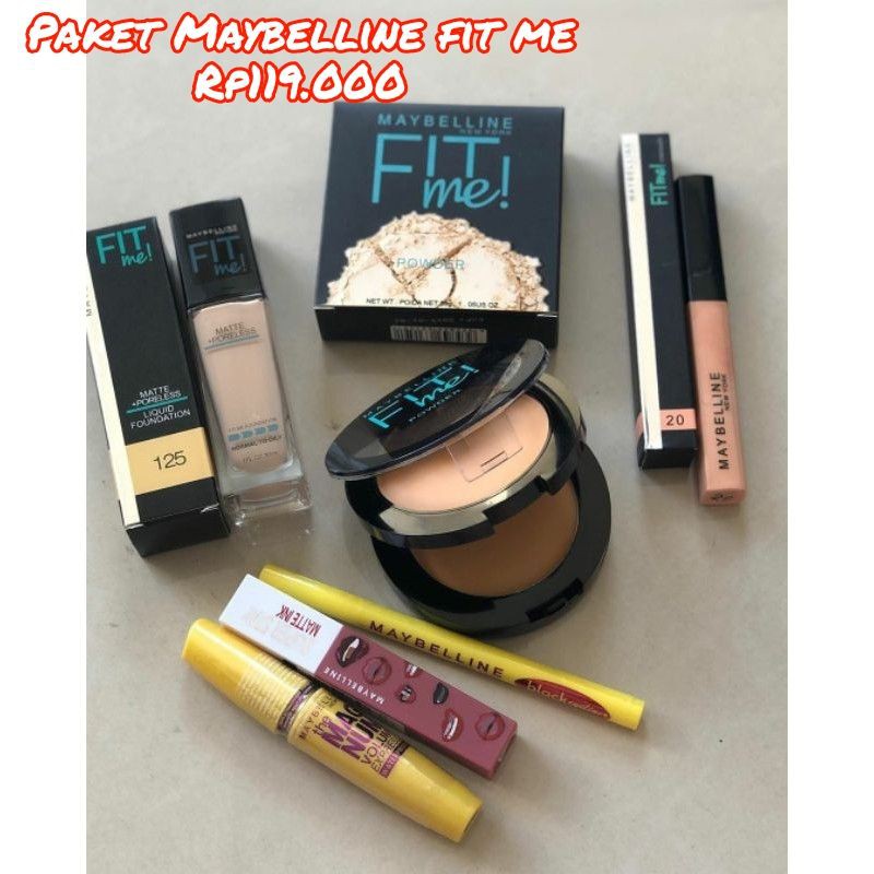 (hàng Mới Về) Bộ Mỹ Phẩm 7 Trong 1 Maybelline Fit Me Dành Cho Người Mới Bắt Đầu